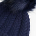 100% Cashmere New Georgie Hat Navy/Navy Pom - Heritage Of Scotland - NAVY/NAVY POM