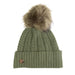 100% Cashmere New Georgie Hat Olive/Olive Pom - Heritage Of Scotland - OLIVE/OLIVE POM