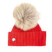 100% Cashmere New Hayley Rf Hat Crimson - Heritage Of Scotland - CRIMSON