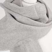 100% Cashmere Scarf Made In Scotland - LIGHT GREY - Heritage Of Scotland -