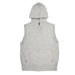 100% Cashmere Sleeveless Hoodie Silver Clay - Heritage Of Scotland - SILVER CLAY