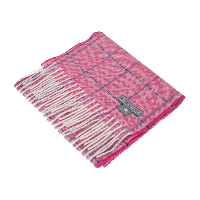 100% Cashmere Solid Scarf Saxifrage Pink - Heritage Of Scotland - SAXIFRAGE PINK