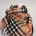 100% CASHMERE SOLID WARM CAMEL CHECK LUXURY STOLE - Heritage Of Scotland - WARM CAMEL THOMSON