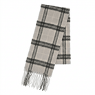 100% Cashmere Tartan Mini Scarf for Kids - Soft Children’s Luxury Scarf - THOMSON PALE GREY - Heritage Of Scotland -
