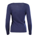 100% Cashmere Women's Fashion V Neck Rivera Blue - Heritage Of Scotland - RIVERA BLUE