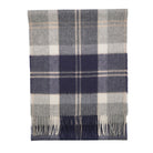100% Lambswool Wide Scarf Soft Unisex Winter Wrap Heritage of Scotland - Bannockbane Silver Tartan - Heritage Of Scotland -