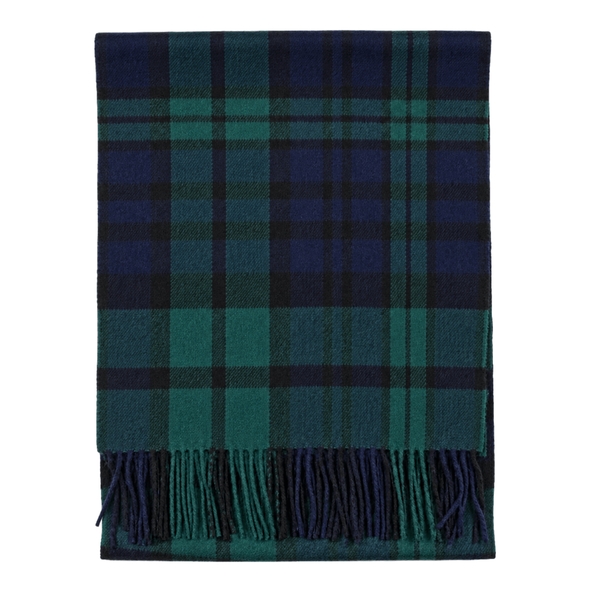 100% Lambswool Wide Scarf Soft Unisex Winter Wrap Heritage of Scotland - Black Watch Double Scale - Heritage Of Scotland -