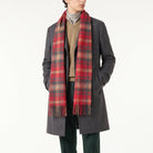 100% Lambswool Wide Scarf Soft Unisex Winter Wrap Heritage of Scotland - Dark Maple - Heritage Of Scotland -