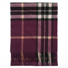 100% Lambswool Wide Scarf Soft Unisex Winter Wrap Heritage of Scotland - Enlarged Off Scotty Thomson Cabernet - Heritage Of Scotland -