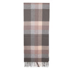 100% Lambswool Wide Scarf Soft Unisex Winter Wrap Heritage of Scotland - Galaxy Check Deep Taupe - Heritage Of Scotland -