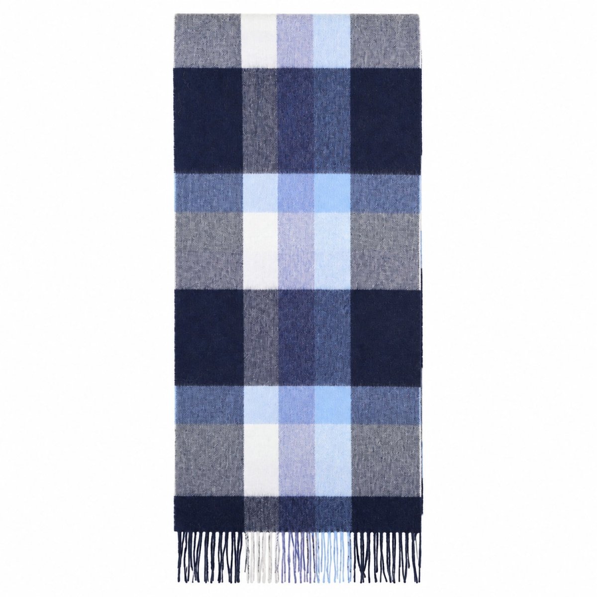 100% Lambswool Wide Scarf Soft Unisex Winter Wrap Heritage of Scotland - Galaxy Check Eclipse - Heritage Of Scotland -