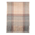 100% Lambswool Wide Scarf Soft Unisex Winter Wrap Heritage of Scotland - Mackellar Natural - Heritage Of Scotland -