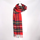 100% Lambswool Wide Scarf Soft Unisex Winter Wrap Heritage of Scotland - Stewart Royal - Heritage Of Scotland -