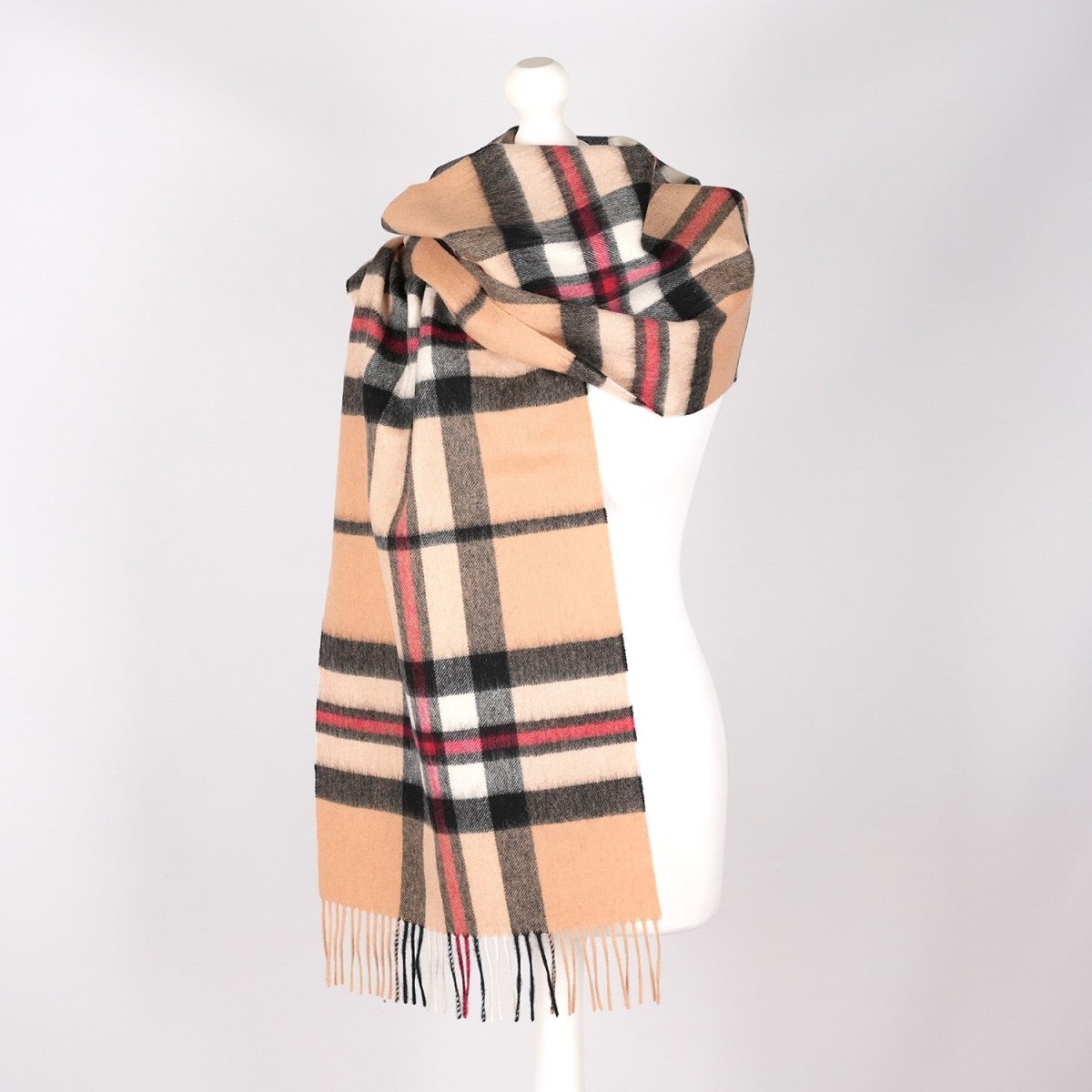 100% Lambswool Wide Scarf Soft Unisex Winter Wrap Heritage of Scotland - Thomson Camel - Heritage Of Scotland -