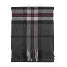 100% Lambswool Wide Scarf Soft Unisex Winter Wrap Heritage of Scotland - Thomson Charcoal - Heritage Of Scotland -