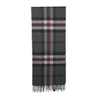 100% Lambswool Wide Scarf Soft Unisex Winter Wrap Heritage of Scotland - Thomson Charcoal - Heritage Of Scotland -