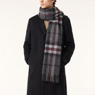 100% Lambswool Wide Scarf Soft Unisex Winter Wrap Heritage of Scotland - Thomson Charcoal - Heritage Of Scotland -