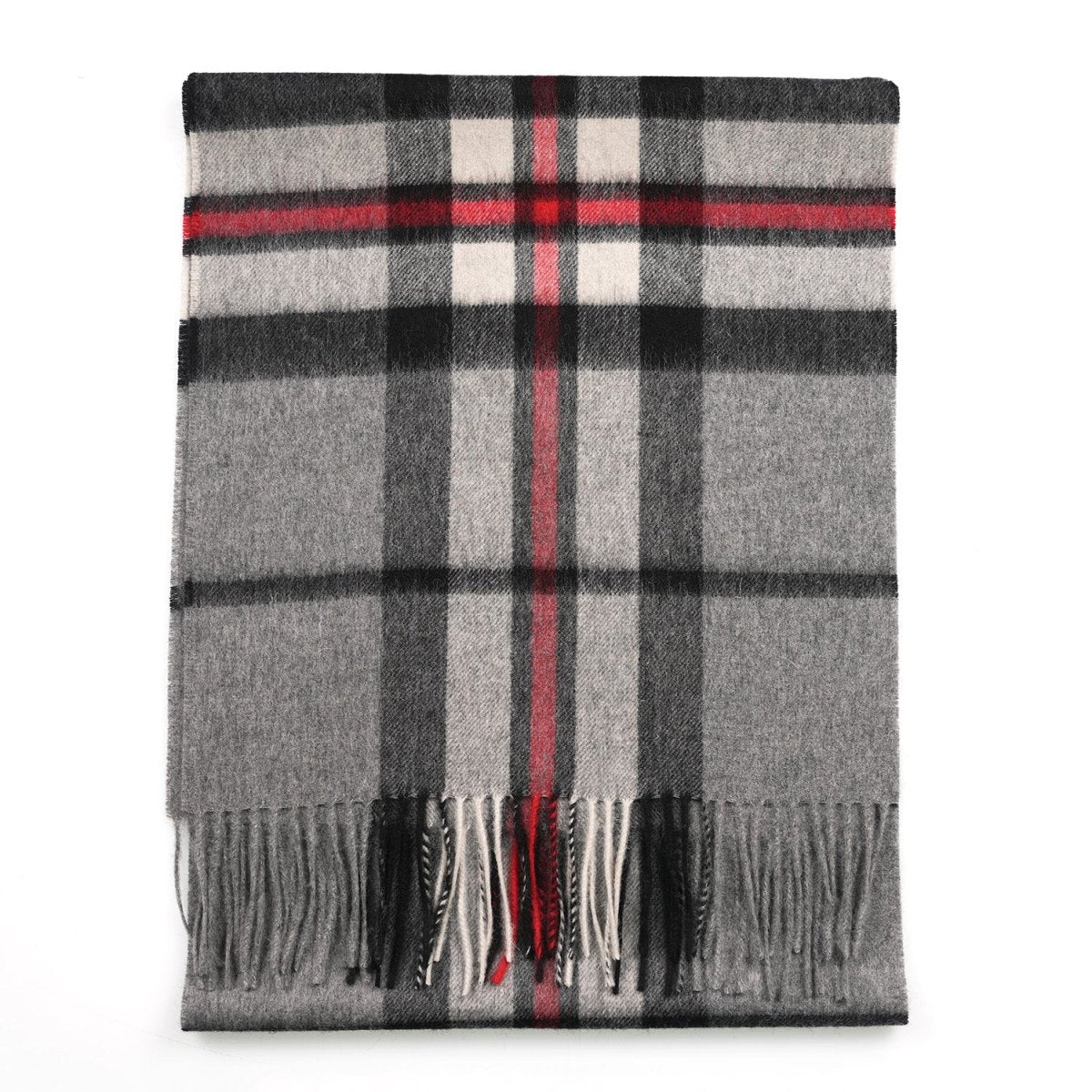 100% Lambswool Wide Scarf Soft Unisex Winter Wrap Heritage of Scotland - Thomson Grey - Heritage Of Scotland -