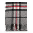 100% Lambswool Wide Scarf Soft Unisex Winter Wrap Heritage of Scotland - Thomson Grey - Heritage Of Scotland -