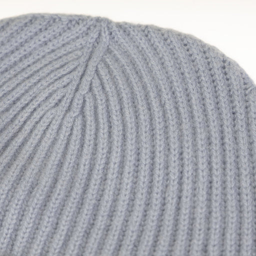 100% Luxury Cashmere Rib Turn - Up Hat Moonblue - Heritage Of Scotland - MOONBLUE