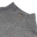 100% Merino Gents 1/2 Zip Sweater Pewter - Heritage Of Scotland - PEWTER