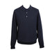 100% Merino Polo Sweater Black - Heritage Of Scotland - BLACK