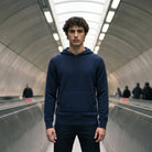 100% Merino Wool Hoodie with Pouch Pocket - COSMOS - Heritage Of Scotland - S