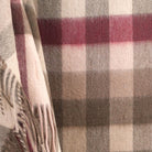 100% Pure Lambswool Blanket Throw – Luxury Soft Warm Wool Blanket - Home Décor - 100% Pure Lambswool Blanket Throw – Luxury Soft Warm Wool Blanket - Home Décor - GIANT CHEQUER - PINK AND TAUPE - Heritage Of Scotland -