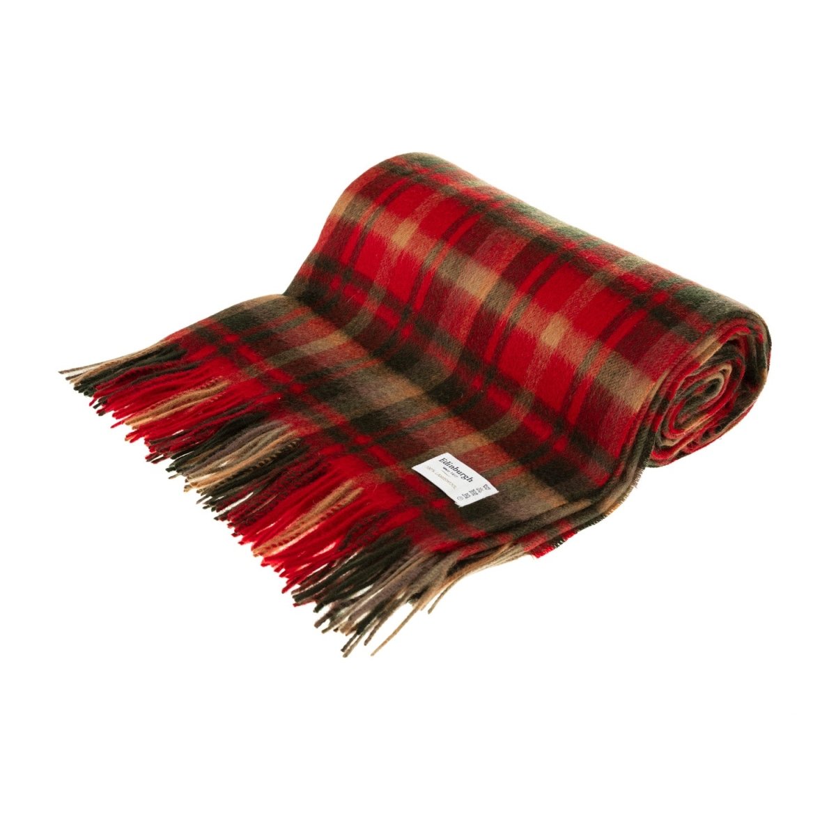 100% Pure Lambswool Blanket Throw – Luxury Soft Warm Wool Blanket - Home Décor - DARK MAPLE - Heritage Of Scotland -
