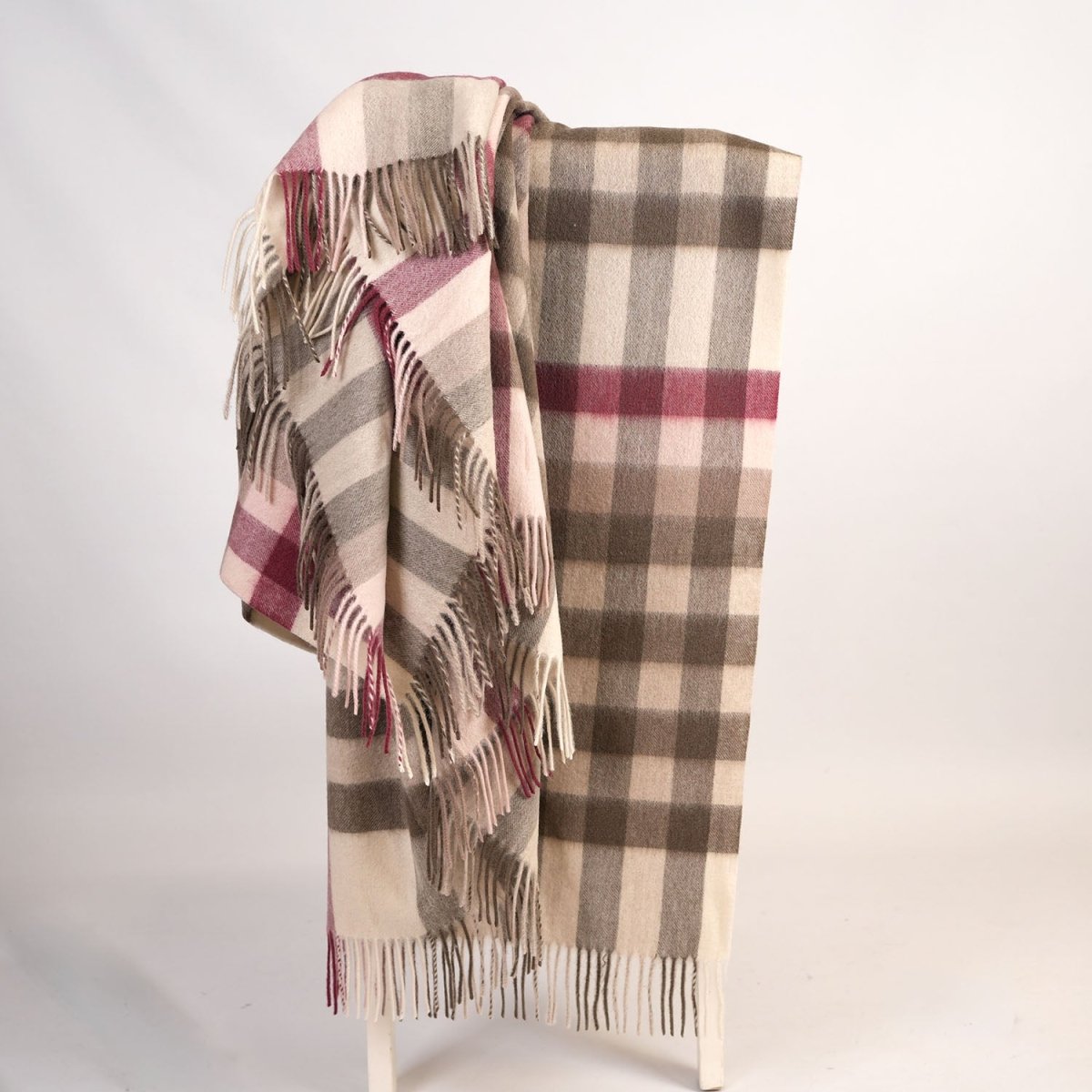 100% Pure Lambswool Blanket Throw – Luxury Soft Warm Wool Blanket - Home Décor - GIANT CHEQUE - Heritage Of Scotland -