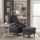 100% Pure Lambswool Blanket Throw – Luxury Soft Warm Wool Blanket - Home Décor - GRADED BLOCK CHECK INDIGO BLUE - Heritage Of Scotland -