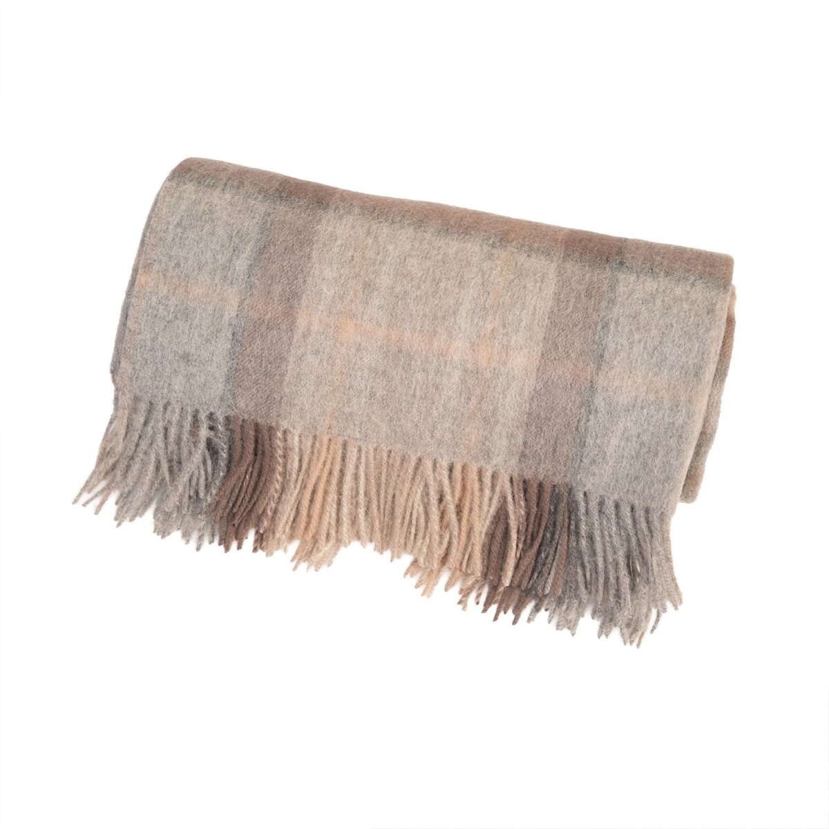 100% Pure Lambswool Blanket Throw – Luxury Soft Warm Wool Blanket - Home Décor - MACKELLAR NATURAL - Heritage Of Scotland -