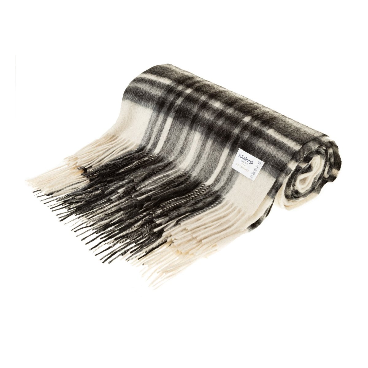 100% Pure Lambswool Blanket Throw – Luxury Soft Warm Wool Blanket - Home Décor - STEWART GREY DRESS - Heritage Of Scotland -