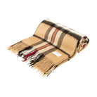 100% Pure Lambswool Blanket Throw – Luxury Soft Warm Wool Blanket - Home Décor - THOMSON CAMEL - Heritage Of Scotland -