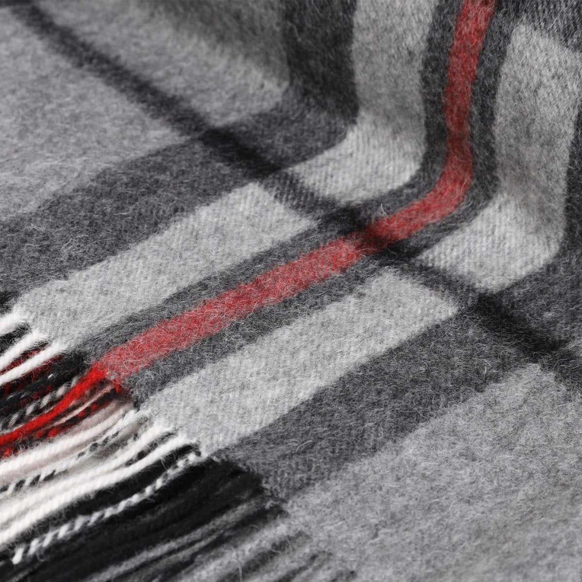 100% Pure Lambswool Blanket Throw – Luxury Soft Warm Wool Blanket - Home Décor - THOMSON GREY - Heritage Of Scotland -