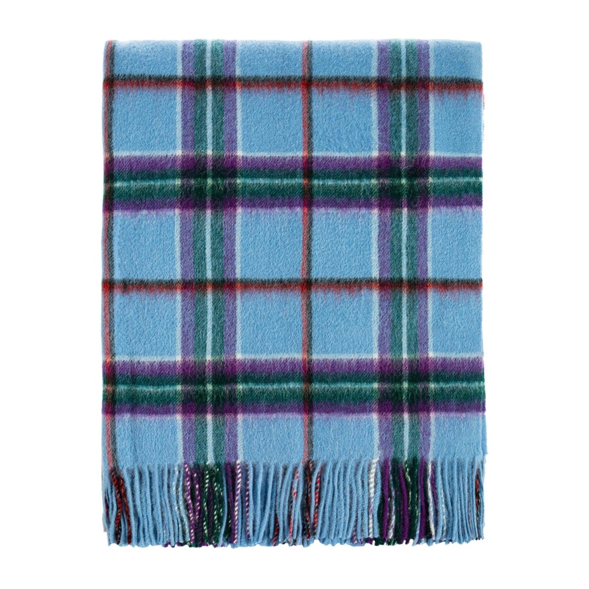 100% Pure Lambswool Blanket Throw – Luxury Soft Warm Wool Blanket - Home Décor - WORLD PEACE TARTAN - Heritage Of Scotland -