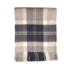 100% Pure Lambswool Tartan Blanket – Luxury Soft Warm Plaid Wool Throw - Home Décor - Bannockbane Silver - Heritage Of Scotland -