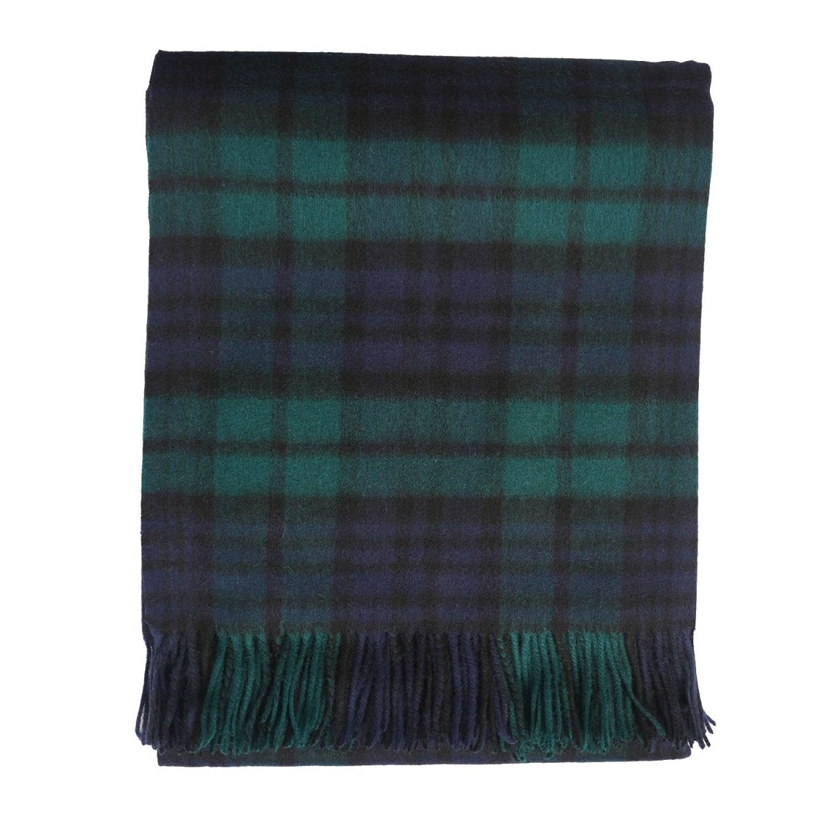 100% Pure Lambswool Tartan Blanket – Luxury Soft Warm Plaid Wool Throw - Home Décor - Black Watch - Heritage Of Scotland -