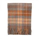 100% Pure Lambswool Tartan Blanket – Luxury Soft Warm Plaid Wool Throw - Home Décor - Buchanan Natural - Heritage Of Scotland -
