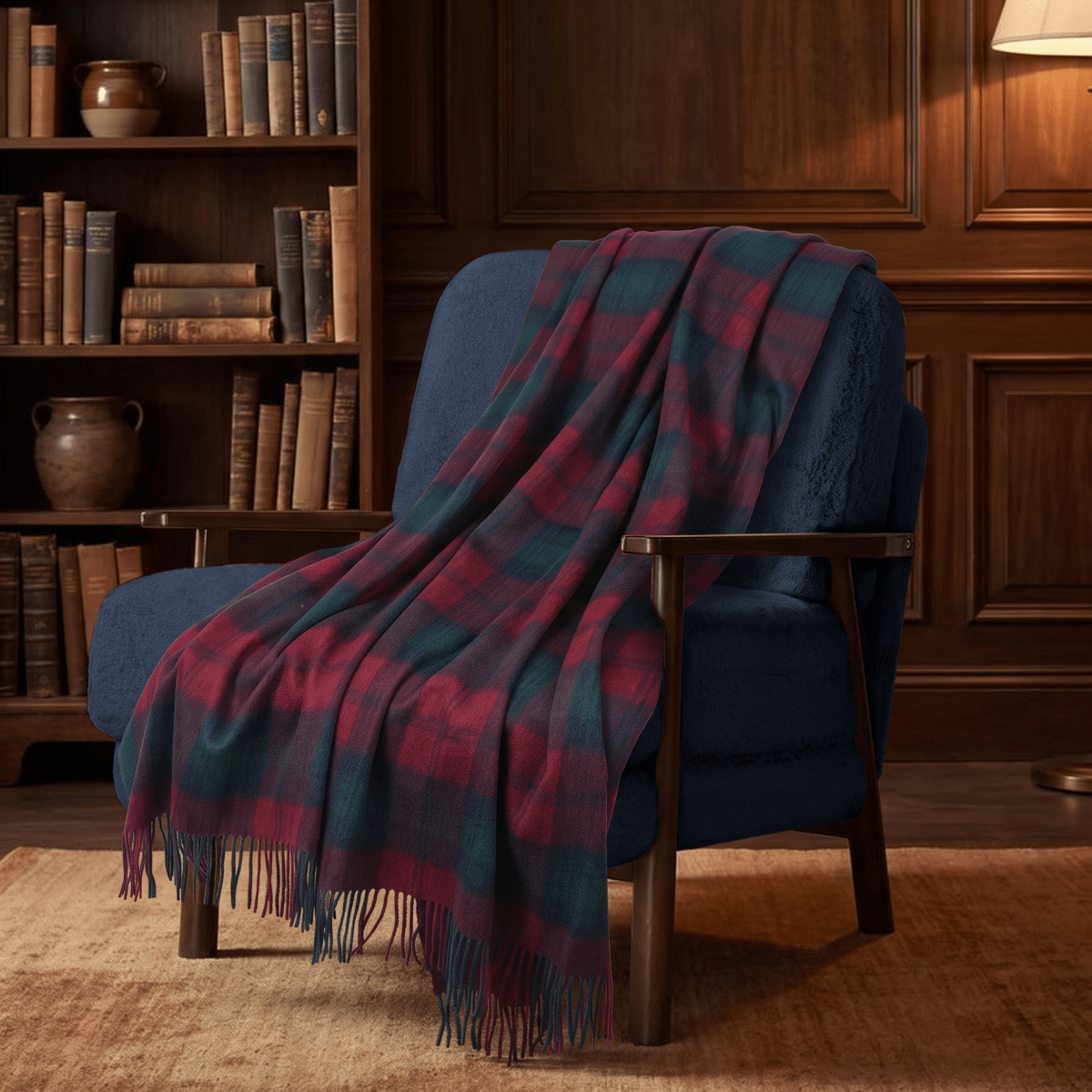 100% Pure Lambswool Tartan Blanket – Luxury Soft Warm Plaid Wool Throw - Home Décor - Lindsay - Heritage Of Scotland -