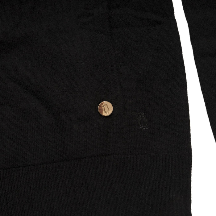 30% Cashmere Freya Hoodie Black - Heritage Of Scotland - BLACK