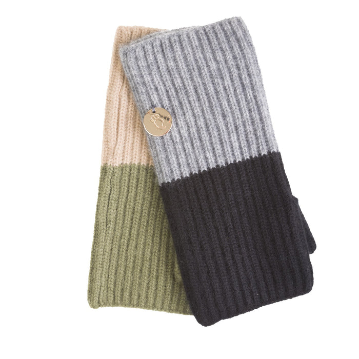 30% Cashmere Maisie Gloves Green Mix - Heritage Of Scotland - GREEN MIX