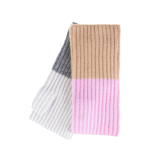 30% Cashmere Maisie Gloves Pink Mix - Heritage Of Scotland - PINK MIX