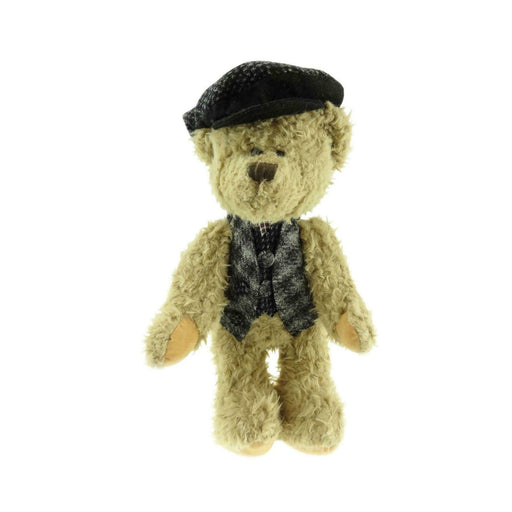 35Cm Harris Tweed Boy Bear Black - Heritage Of Scotland - BLACK