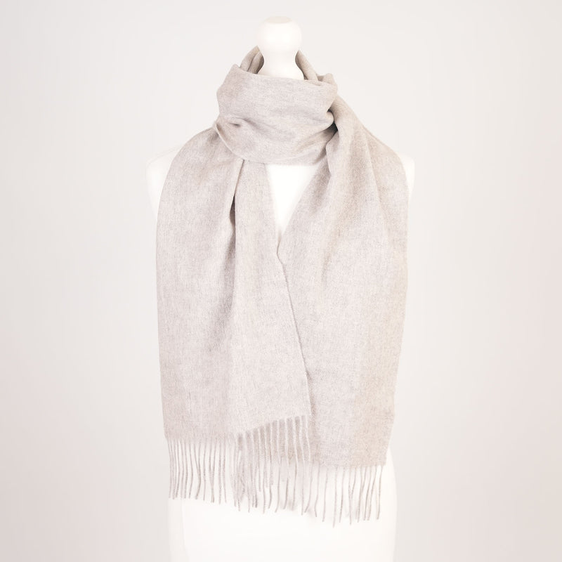 Edinburgh Cashmere Premium Lightweight Scarf - Soft Luxury Wrap - Oyster Grey
