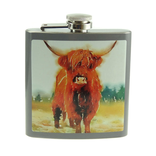 6Oz Transfer Hip Flasks ��� Cow - Heritage Of Scotland - N/A