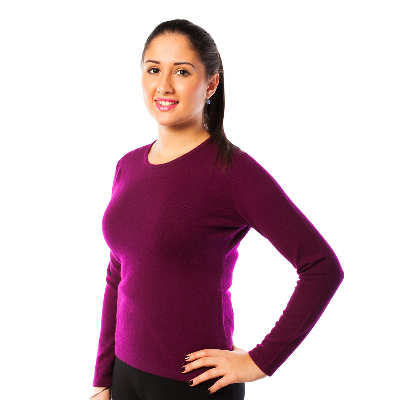 Dunedin Cashmere Women’s 100% Cashmere C-Neck Jumper – Eminence