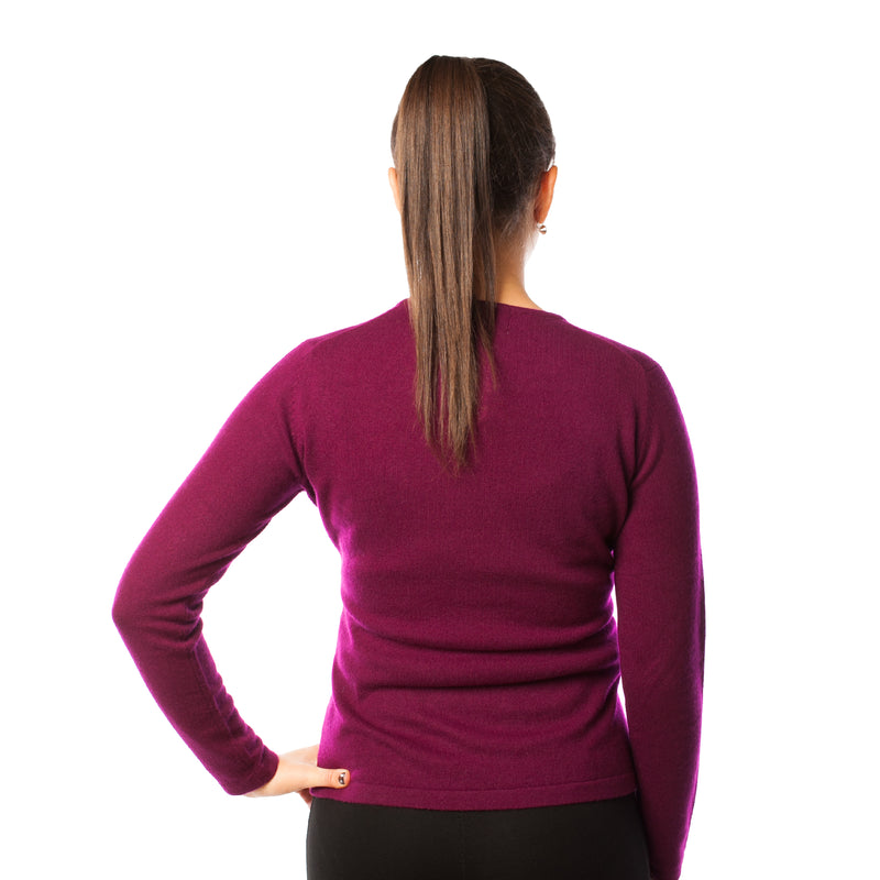 Dunedin Cashmere Women’s 100% Cashmere C-Neck Jumper – Eminence