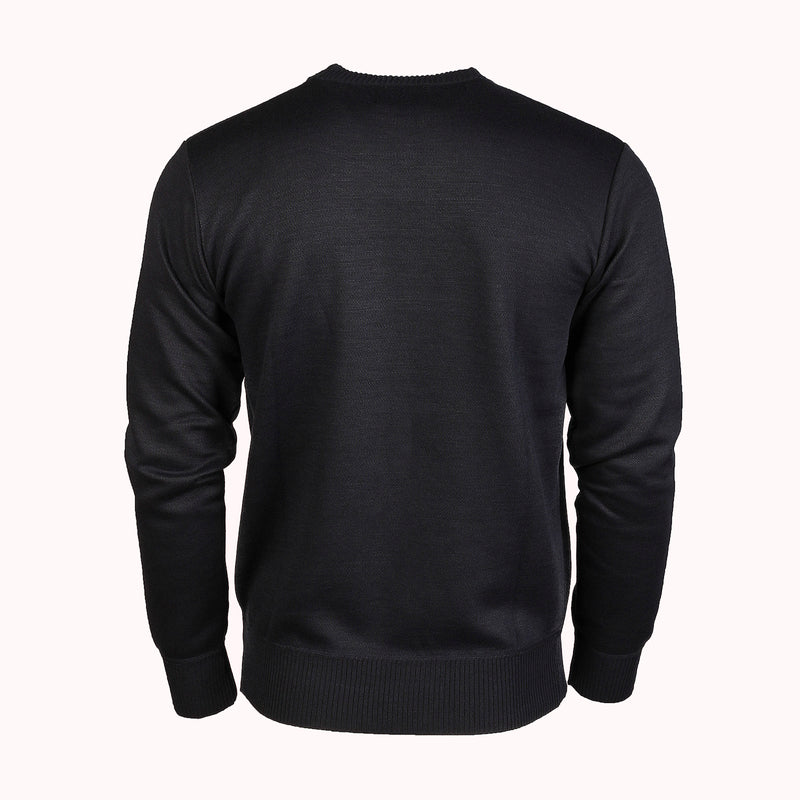 Men's Ballantrae Thistle C Neck Jumper Navy