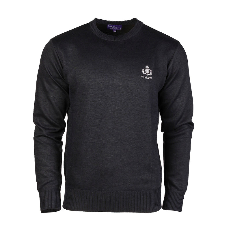 Men's Ballantrae Thistle C Neck Jumper Navy